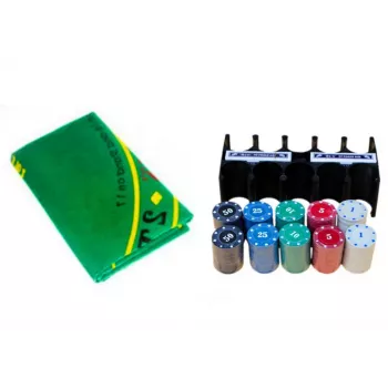 LEAN TOYS Poker Game Set 2 Decks of Cards Chips Game Board