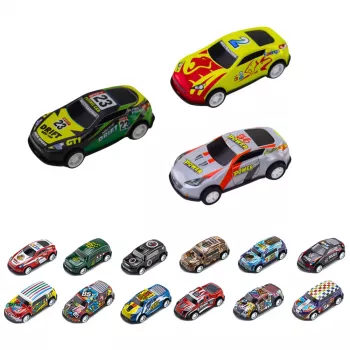LEAN TOYS Spyruoklių rinkinys lagamine, 30 vnt. Automobiliai
