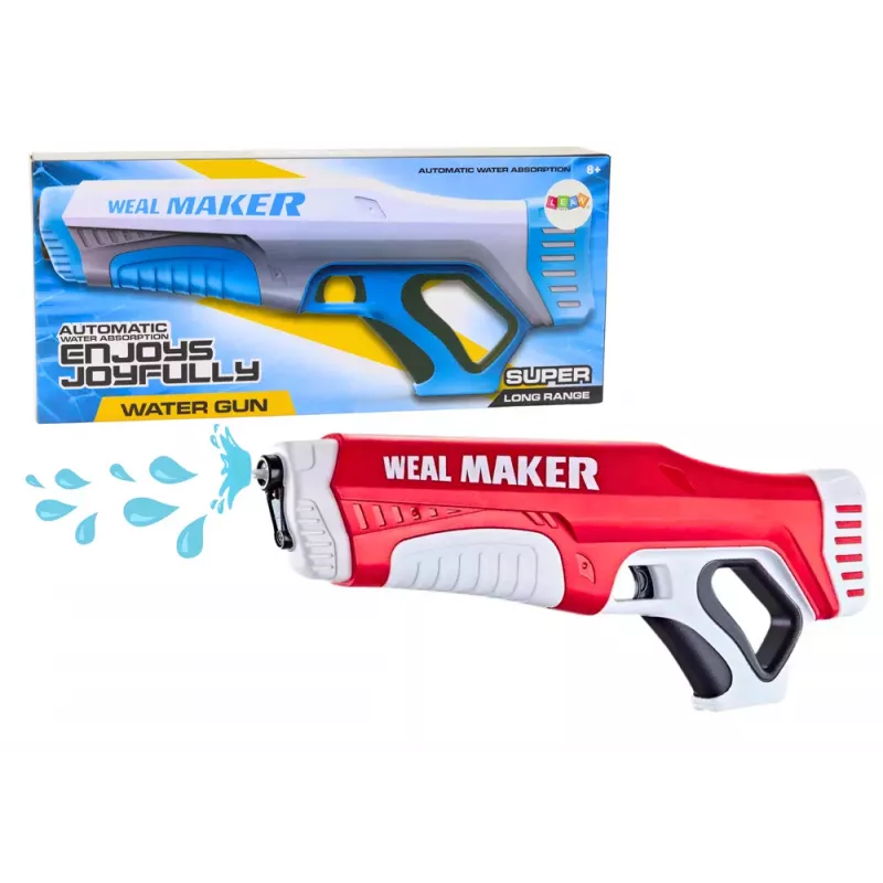 LEAN TOYS automatinis vandens pistoletas raudonas 350 ml