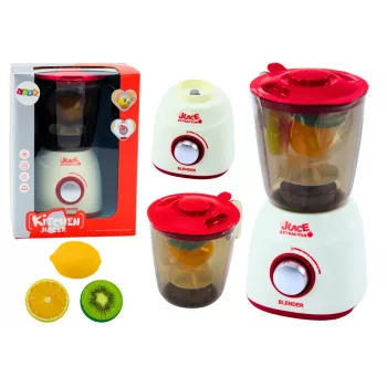 LEAN TOYS Blender for Children with Rotating Lights, Sound Effects, and 3 Play Fruits