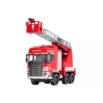 LEAN TOYS Gaisrinis automobilis su strėle nuotolinio valdymo RC purškimo šviesomis