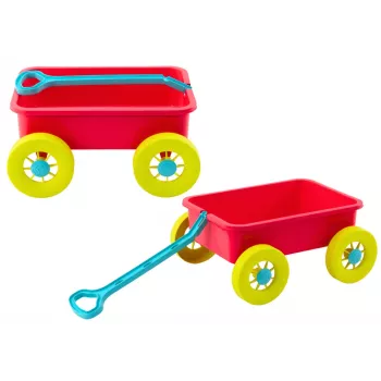 LEAN TOYS Smėlio žaislų vežimėlis Pastel Pink