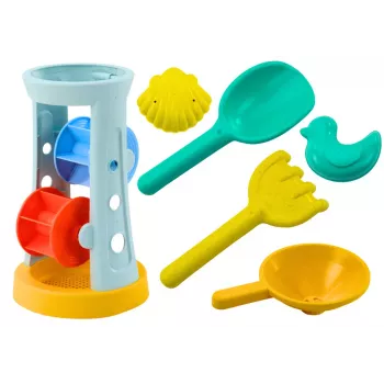 LEAN TOYS Smėlio žaislų rinkinys Grinder Rake Shovel Moulds