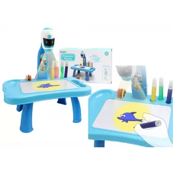 LEAN TOYS Mini Projector Robot Table 2in1 Accessories Mėlyna
