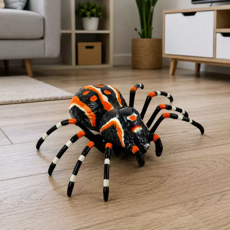 LEAN TOYS nuotolinio valdymo voras tarantulas infraraudonasis juodas R/C ST