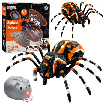 LEAN TOYS nuotolinio valdymo voras tarantulas infraraudonasis juodas R/C ST