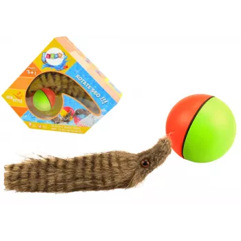 LEAN TOYS Ball with Fluffy Ferret Tail Interactive Bath Toy