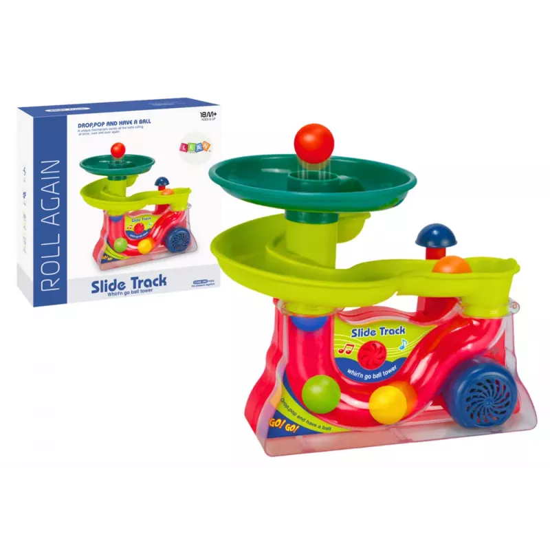 LEAN TOYS Fountain Slide for Balls with Sounds and Lights - Spalvingas vandens žaidimo rinkinys