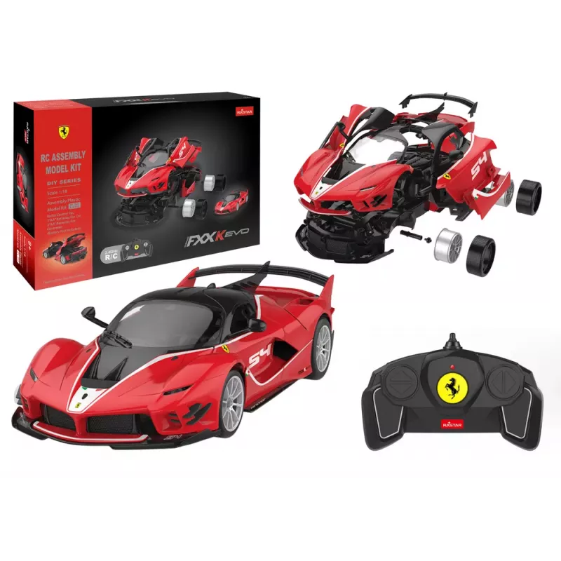 Konstruktorius su RC Rastar 1:18 Ferrari FXXK EVO raudonas 88 dalių