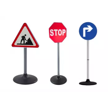 LEAN TOYS Educational Set Large Road Signs 76cm 3 Pcs