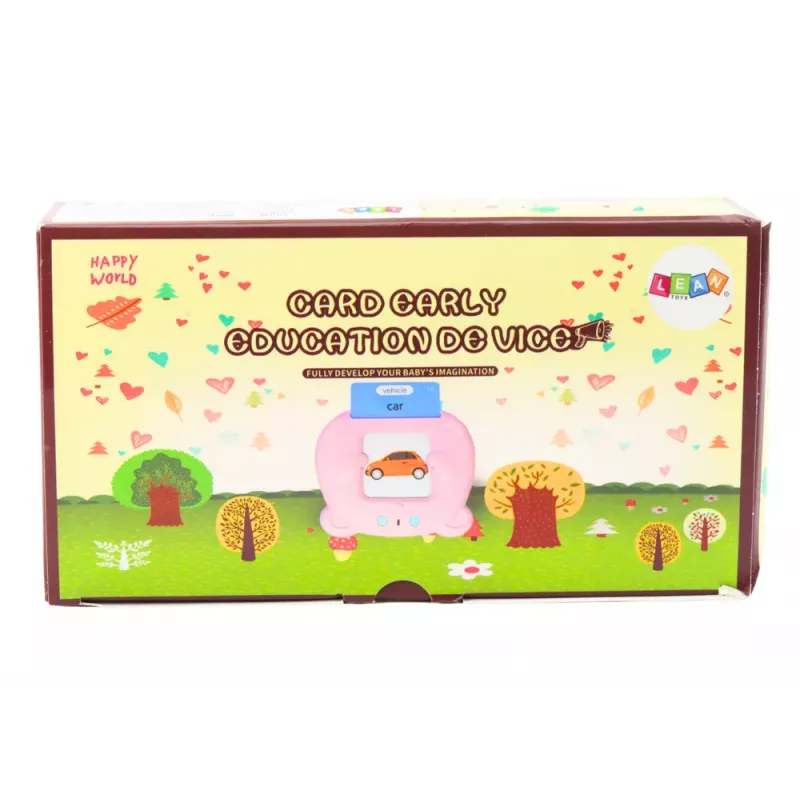 LEAN TOYS Mokomasis planšetinis kompiuteris su kortelėmis, lenkų ir anglų kalbos, 224 žodžiai, mėlynas