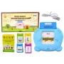 LEAN TOYS Mokomasis planšetinis kompiuteris su kortelėmis, lenkų ir anglų kalbos, 224 žodžiai, mėlynas