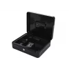 LEAN Cash Box Metal With Compartments 2 Keys Black