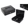 LEAN Cash Box Metal With Compartments 2 Keys Black