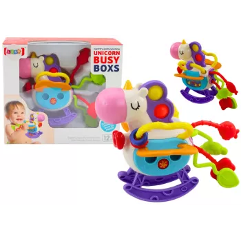 LEAN TOYS Sensorinis žaislas Arklys Guminis Barškutis Elementai