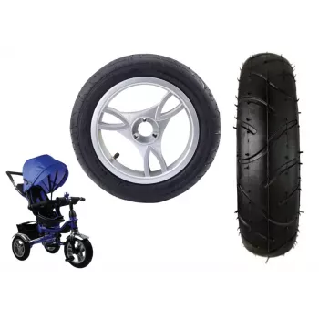 LEAN CARS Plastikinis ratas su gumine padanga (pripučiama) PRO600 Priekinis 6.00-6