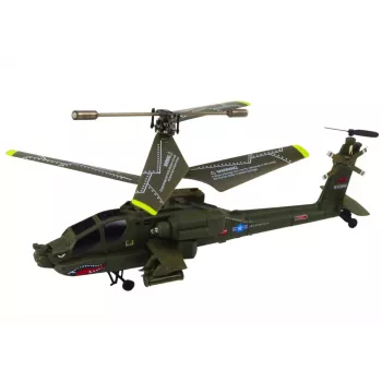 Sraigtasparnis LEAN TOYS Apache Military Helicopter Remote Controlled RC Syma S109H Khaki