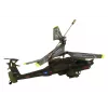 Sraigtasparnis LEAN TOYS Apache Military Helicopter Remote Controlled RC Syma S109H Khaki