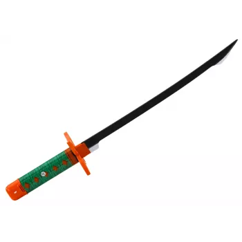LEAN TOYS Nichirin Samurai Sword kardas su garsu ir šviesos efektais, žalias, baterijomis