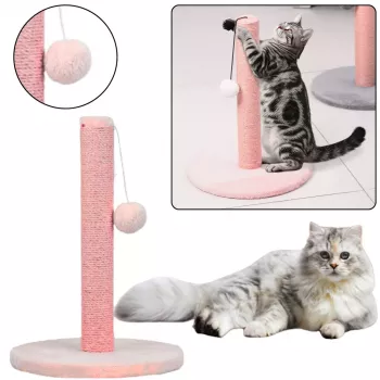 LEAN Cat Scratcher Scratching Post Tower Pink 40 cm x 30 cm