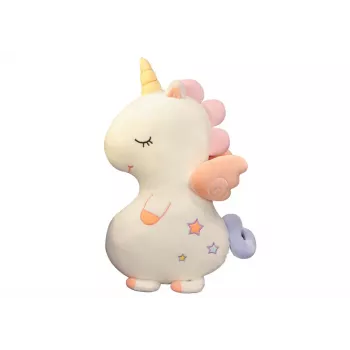 LEAN TOYS Plush Mascot Cuddly Toy Cute Unicorn White 50cm