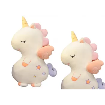 LEAN TOYS Plush Mascot Cuddly Toy Cute Unicorn White 50cm