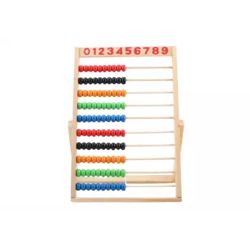 LEAN TOYS Wooden School Abacus Colored Beads