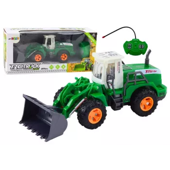 LEAN TOYS ekskavatorius-krautuvas R/C nuotolinio valdymo kėlimo strėle žalias