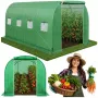 LEAN Foil Tunnel Garden Greenhouse for Vegetables Windows Green UV 4.5x2x2 M 9M²