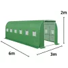 LEAN Šiltnamis Daržovėms, Žali UV Langai, 6x3x2m, 18m²