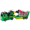 LEAN TOYS Gelbėjimo rinkinys – sunkvežimis, sraigtasparnis, automobilis, dinozauras su šviesomis ir garsais