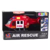 LEAN TOYS Fire Helicopter su kranu, šviesomis ir garsais Raudonas