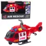 LEAN TOYS Fire Helicopter su kranu, šviesomis ir garsais Raudonas