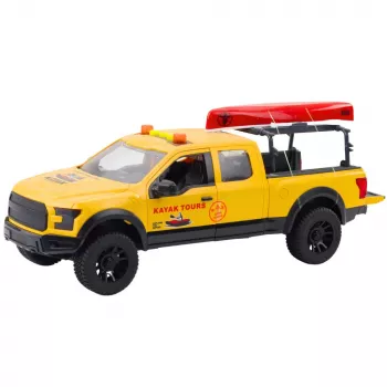 LEAN TOYS Visureigis su baidare, šviesos ir garsai, geltona