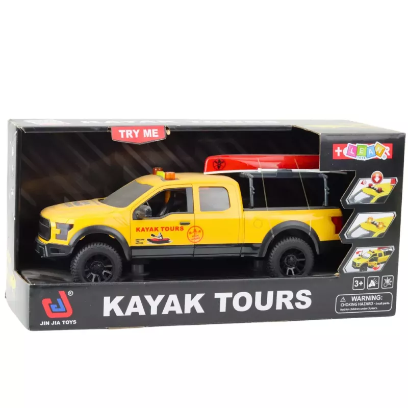 LEAN TOYS Visureigis su baidare, šviesos ir garsai, geltona