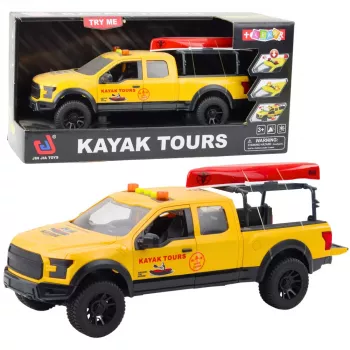 LEAN TOYS Visureigis su baidare, šviesos ir garsai, geltona