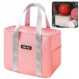 LEAN Thermal Insulating Breakfast Bag Lunch Bag Pink 24cm