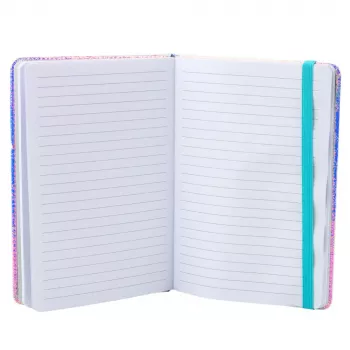 LEAN Notebook Lined Shell With Confetti Holographic A5 70 Sheets