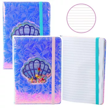LEAN Notebook Lined Shell With Confetti Holographic A5 70 Sheets