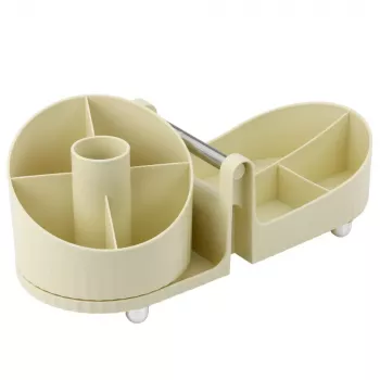 LEAN Cosmetics Organizer Office Accessories Handle Beige