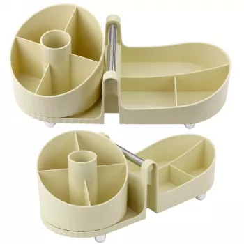 LEAN Cosmetics Organizer Office Accessories Handle Beige