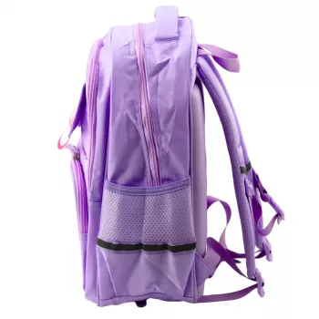 LEAN mokyklos kuprinė su baltos katės krūtinės diržu, violetinė, 20L