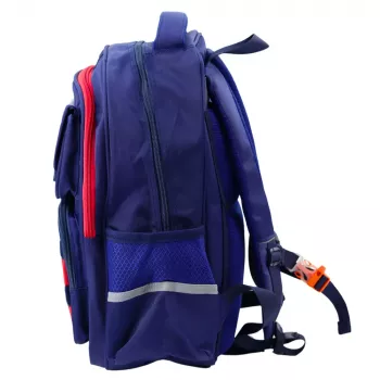 LEAN vaikiška kuprinė su krūtine diržu Navy Blue Red Space 20L 38cm