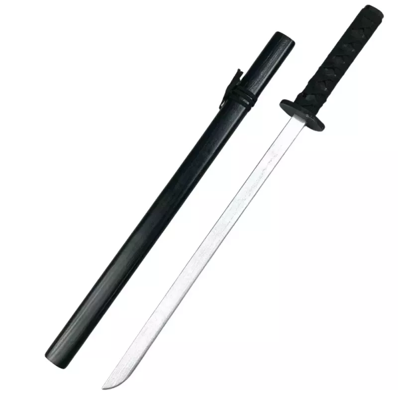 LEAN TOYS Wooden Katana Sword Play Training Prop Black 70cm