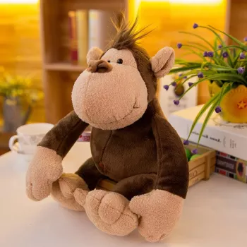 LEAN TOYS Plush Mascot Cuddly Toy Monkey Brown 25cm