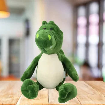 LEAN TOYS Plush Mascot Cuddly Toy Crocodile Green 25cm