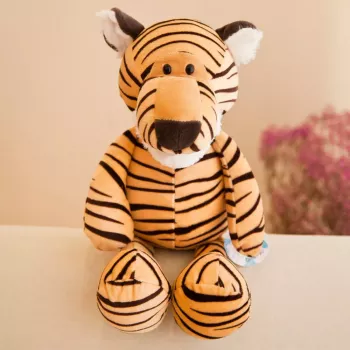 LEAN TOYS Plush Mascot Cuddly Toy Tiger Striped 25cm