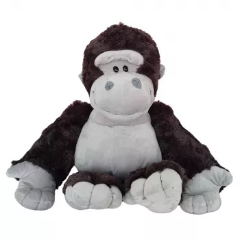 LEAN TOYS Plush Mascot Cuddly Toy Gorilla Dark Gray 22cm