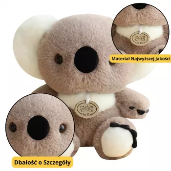 LEAN TOYS Plush Mascot Cuddly Toy Koala Bear Gray 23cm