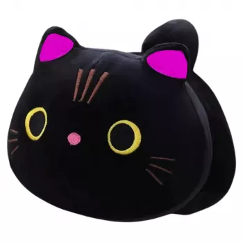 LEAN TOYS Plush Mascot Cuddly Toy Black Cat 18cm